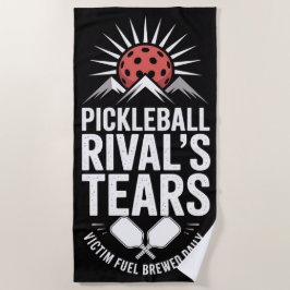 Toalha De Praia Lágrimas de Pickleball Rival Engraçadas