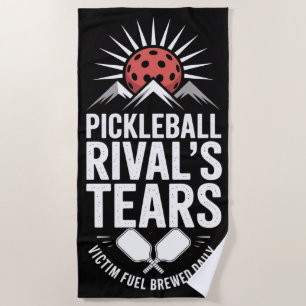 Toalha De Praia Lágrimas de Pickleball Rival Engraçadas