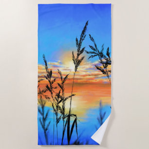 Toalha De Praia Lake Sunset Beach Towel