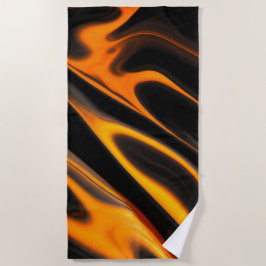 Toalha De Praia Laranja Black Marble mix Beach Towel