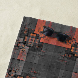 Toalha De Praia Laranja e Cinza Crossroad Beach Towel