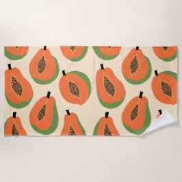 Toalha De Praia Laranja-Quente-Quente-De-Papaya