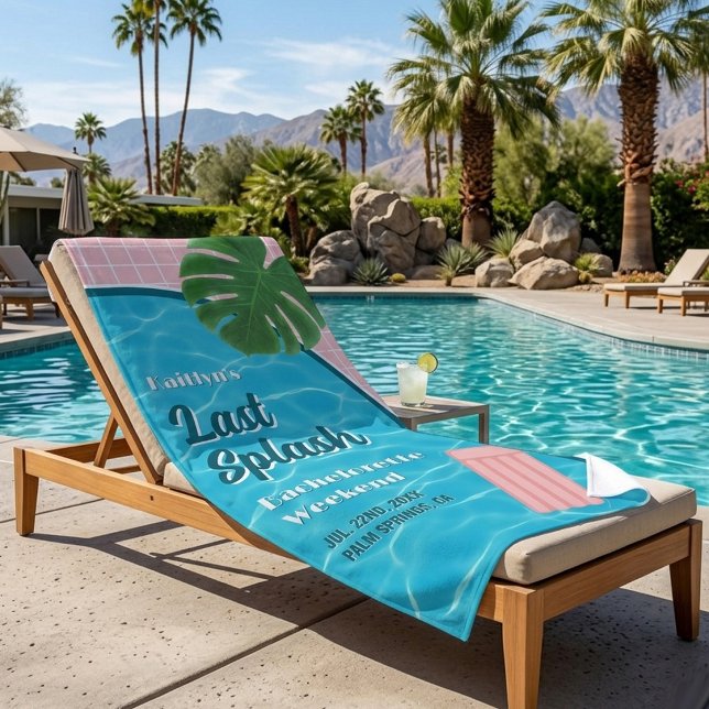 Toalha De Praia Last Splash Bachelorette Weekend Pool Party (Criador carregado)