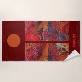 Toalha De Praia "Lava Flow" Beach Towel Personalizar