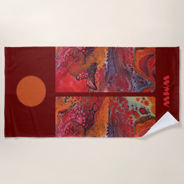 Toalha De Praia "Lava Flow" Beach Towel Personalizar (Frente)