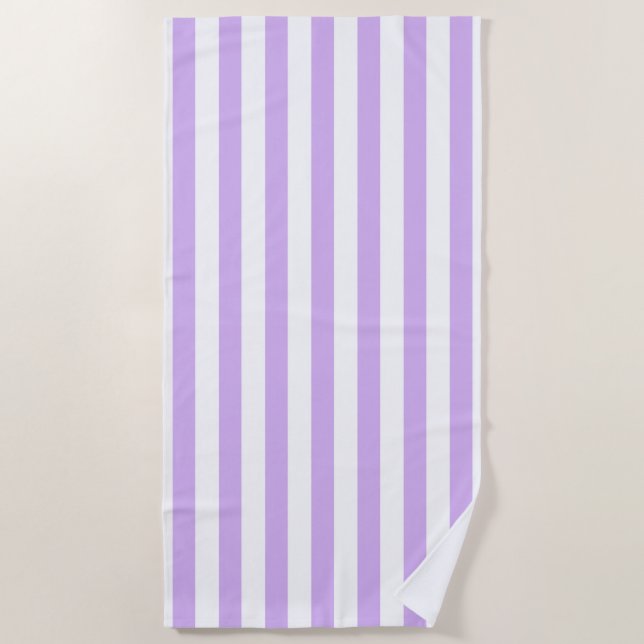 Toalha De Praia Lavanda com striping (Frente)