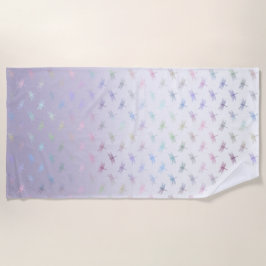 Toalha De Praia Lavanda Ombre Dragonflies