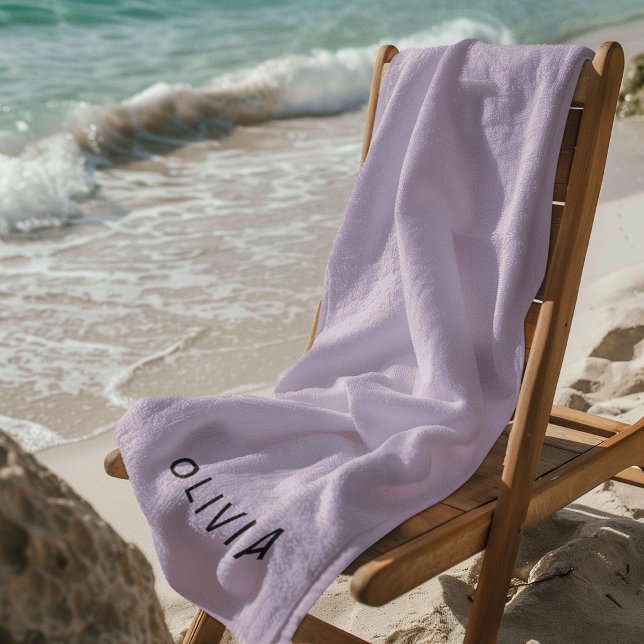 Toalha de Praia Lavanda Personalizada  (Criador carregado)