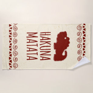 Toalha De Praia Leão de Hakuna Matata