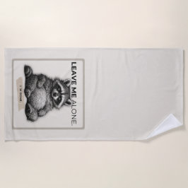 Toalha De Praia Leave Me Alone Raccoon Doormat | Funny Introvert