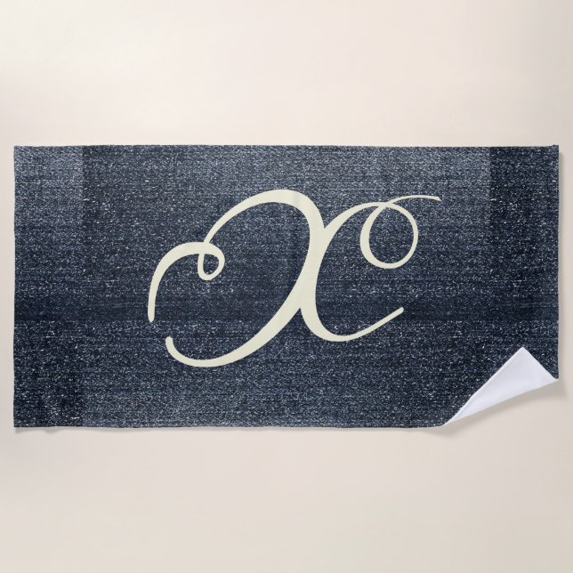 Toalha De Praia Legal aparência de Denim (Frente)