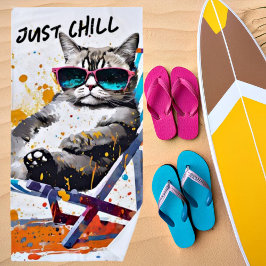 Toalha De Praia Legal costume de gatos de verão