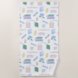 Toalha De Praia Leitura em Praia do Summer Book Club