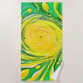 Toalha De Praia Lemon Tornado Design