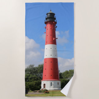 Toalha De Praia Leuchtturm auf Insel Pellworm im Sommer