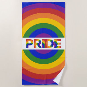 Toalha De Praia LGBT Orgulho LGBT - Arco-Íris Geométrico