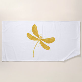 Toalha De Praia libélula amarela