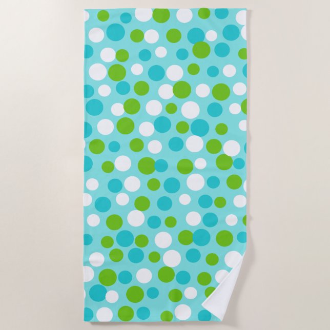 Toalha De Praia Limão Aqua Dots Beach Piscina Towel Gift (Frente)