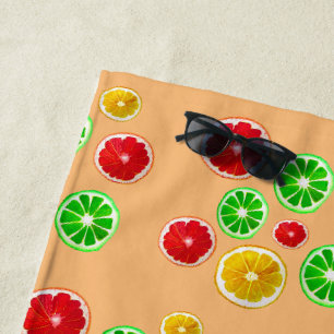 Toalha De Praia limão de limão de fruta de Verão