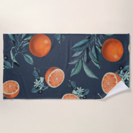 Toalha De Praia Limão e Folha Padrão VI