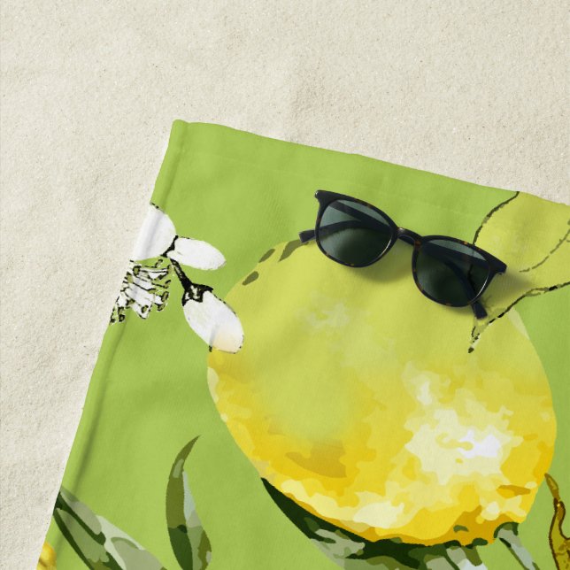 Toalha De Praia Limões de aquarelas 23 (In Situ)