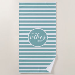 Toalha De Praia Lindas Vibrações Positivas Apenas Azul Turquesa Li