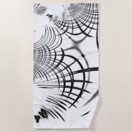 Toalha De Praia Linhas de cinza cruzadas nos lembram desenhos de g