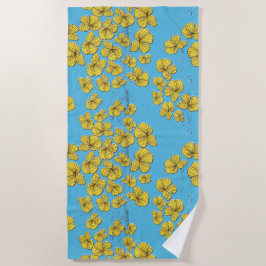 Toalha De Praia Linhas de flores de sonho para a UCRÂNIA