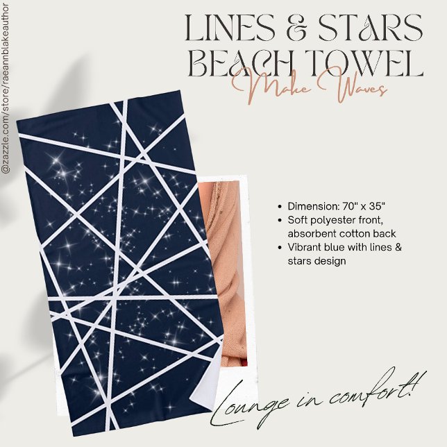 Toalha De Praia Linhas e Stars Beach Towel (Criador carregado)