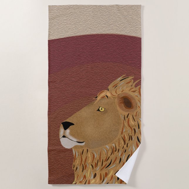 Toalha De Praia Lion Beach Towel (Frente)