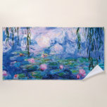 Toalha De Praia Lírios de água, Claude Monet<br><div class="desc">Visite minha loja para obter design mais interessante e mais opções de cores => zazzle.com/iwheels*</div>