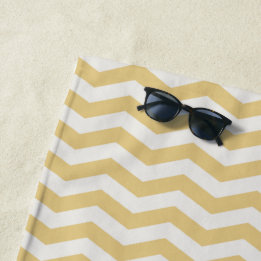 Toalha De Praia Listra geométrica ziguezague em amarelo pastel