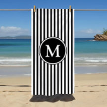 Listras Pretas e Brancas Monogramadas