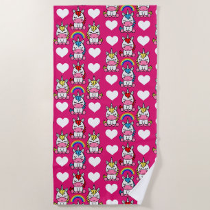 Toalha De Praia Little Girls Unicorn Pony