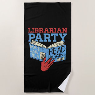 Toalha De Praia Livros - Presente do Livro do Partido Bibliotecári