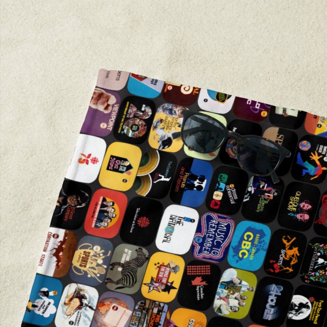 Toalha De Praia Logos CBC & Graphics Collage Beach Towel (In Situ)