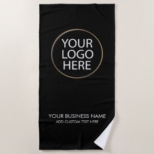 Toalha De Praia Logotipo comercial profissional e empresa de texto