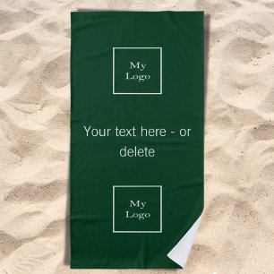 Toalha De Praia Logotipo corporativo esmerald green text business