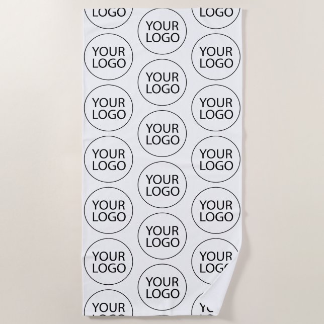 Toalha De Praia Logotipo da empresa personalizado profissional - B (Frente)