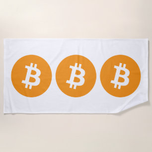 Toalha De Praia Logotipo de Cryptocurrency Bitmoeda