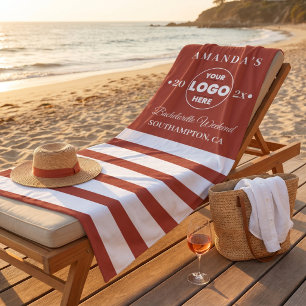 Toalha De Praia Logotipo de Fim de Semana de Despedida de Solteira