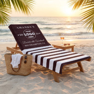 Toalha De Praia Logotipo de Fim de Semana de Despedida de Solteira