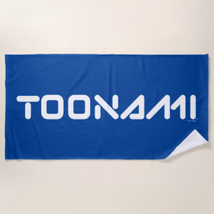 Toalha De Praia Logotipo de fonte digital Toonami