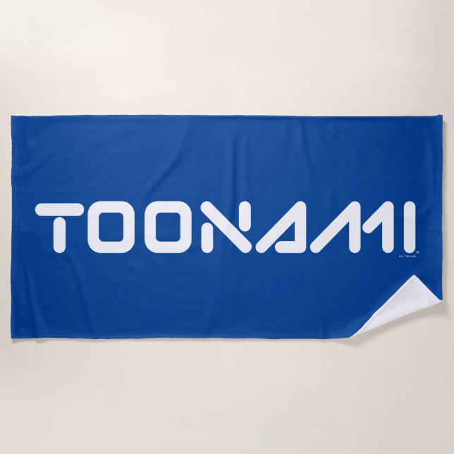 Toalha De Praia Logotipo de fonte digital Toonami (Frente)