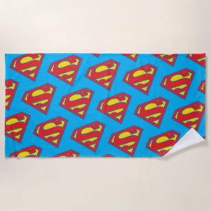 Toalha De Praia Logotipo de Supergirl Clássico com Contorno Azul