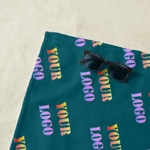 Toalha De Praia Logotipo Personalizado Foto Promocional Cores Pers