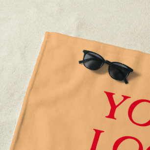 Toalha De Praia Logotipo personalizado simples e elegante aqui, em
