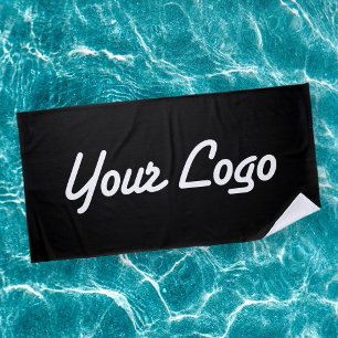 Toalha De Praia Logotipo substituível Adicionar seu próprio logo