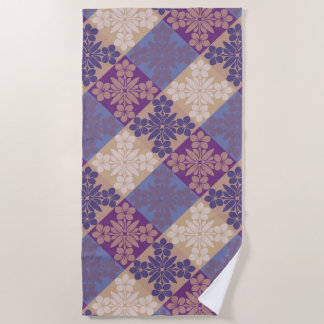 Toalha De Praia Lokanui hawaiian quilt plumeria