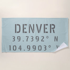 Toalha De Praia Longitude do Denver Latitude